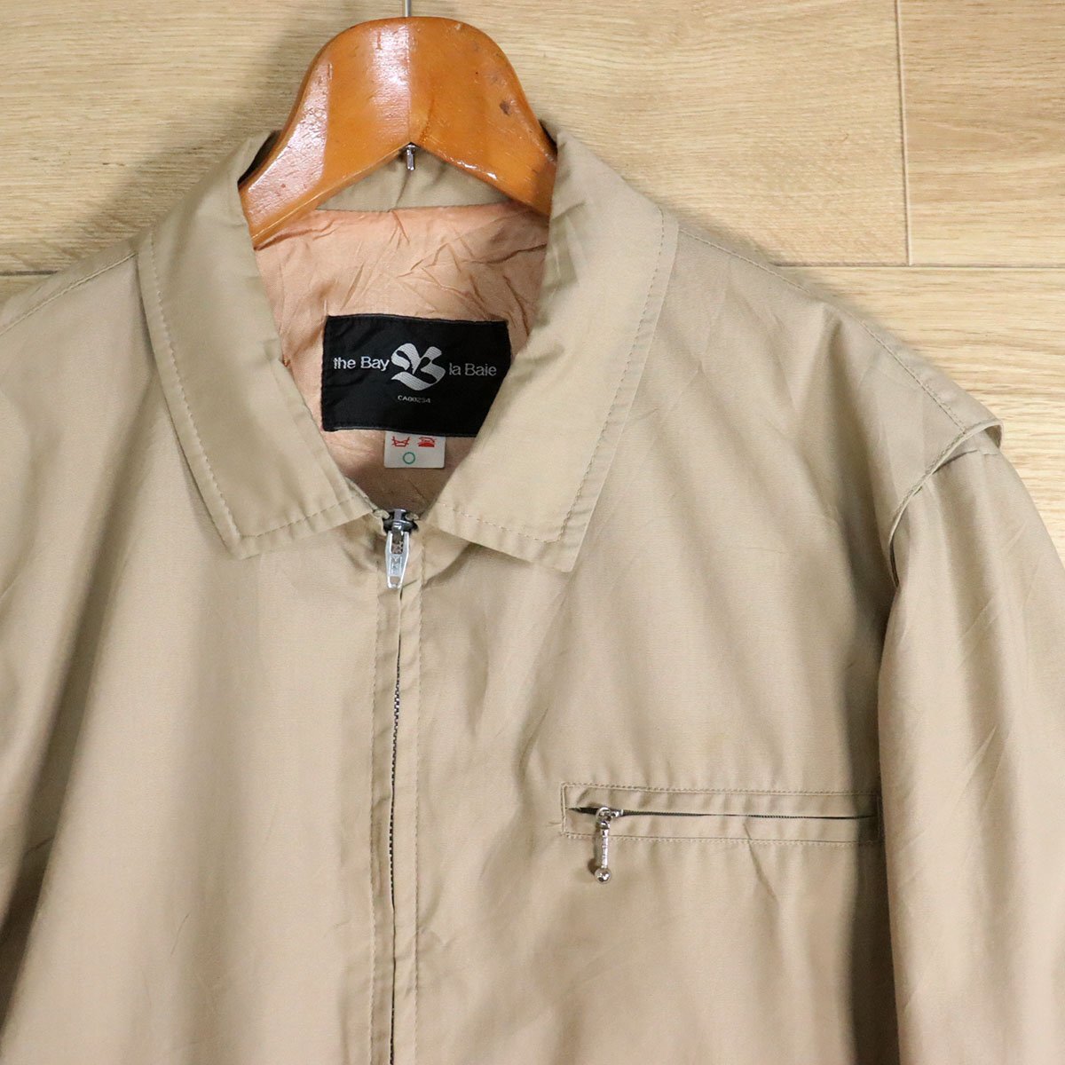 J10OS/Y4.9-8　The Bay La Baie　スイングトップ　ドリズラージャケット　ジップアップジャケット　ワークジャケット　メンズ　ベージュ系_画像2