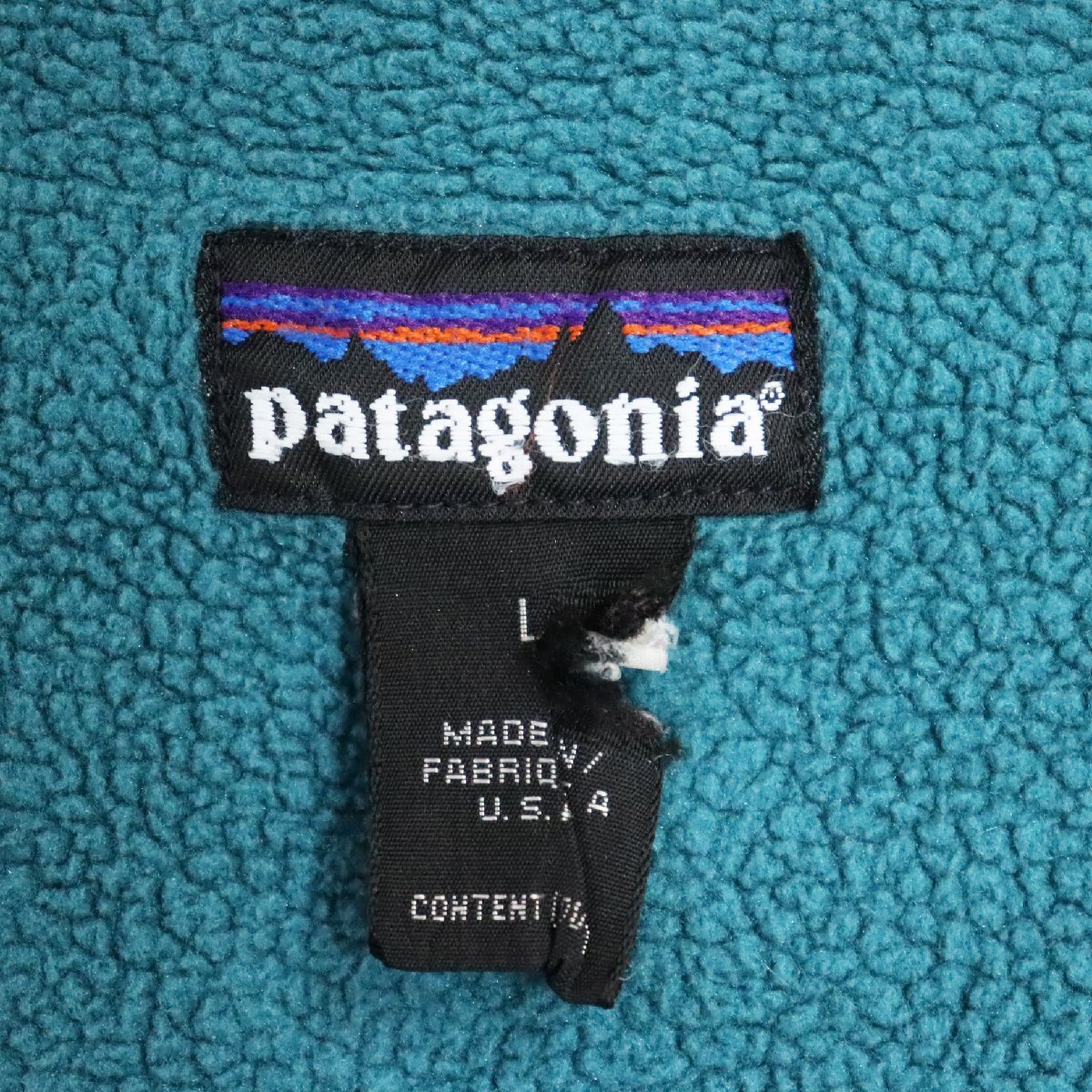 K11T/D6.12-7　90s　USA製　patagonia　パタゴニア　雪無しタグ　ソフトシェルキャプリーン　ジャケット　アウトドア　L　ウォームアップ_画像8