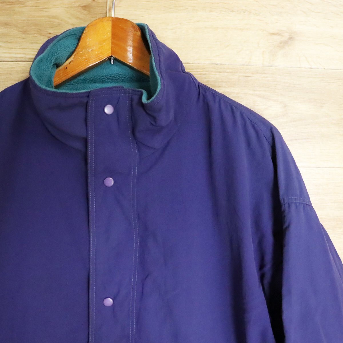 K11T/D6.12-7　90s　USA製　patagonia　パタゴニア　雪無しタグ　ソフトシェルキャプリーン　ジャケット　アウトドア　L　ウォームアップ_画像2