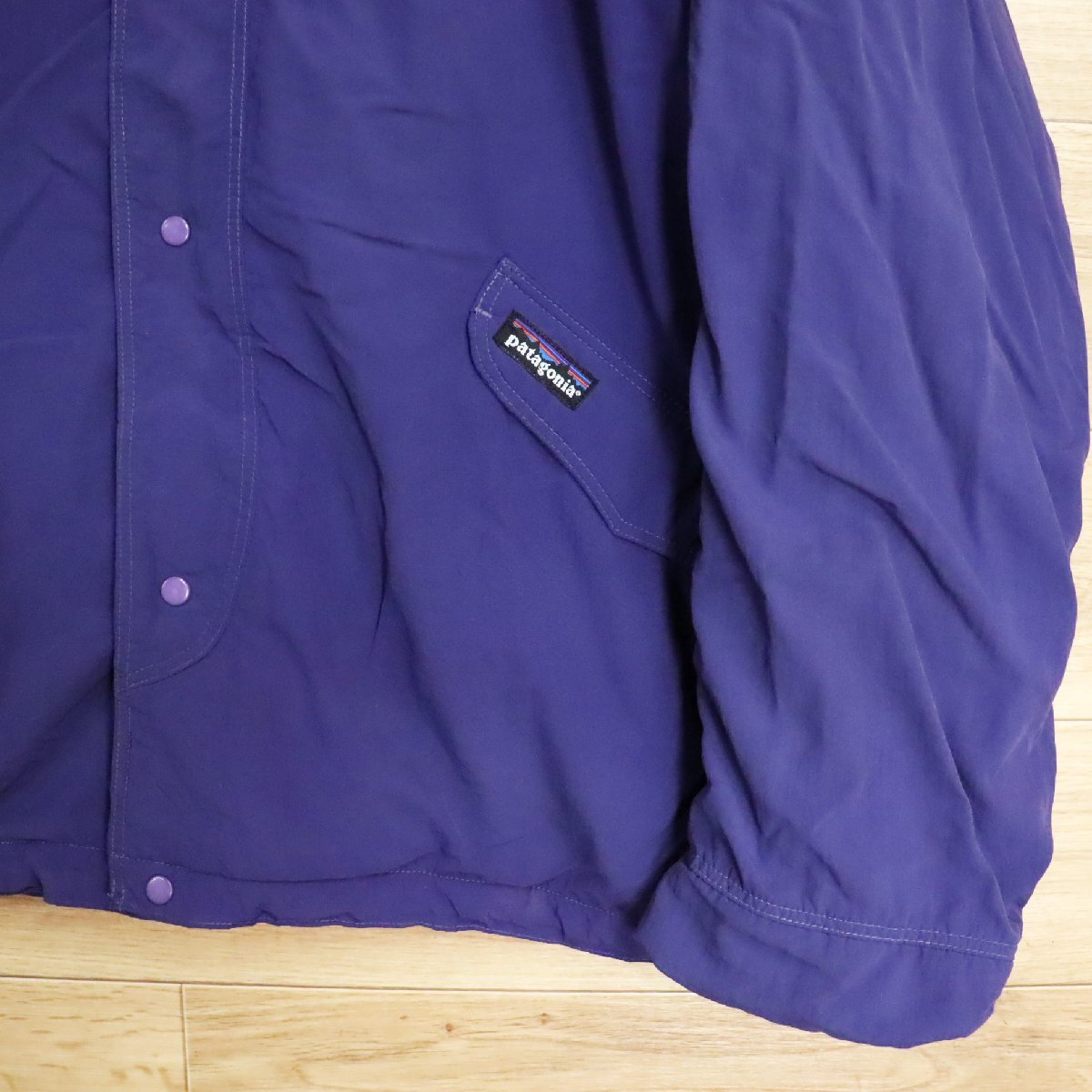 K11T/D6.12-7　90s　USA製　patagonia　パタゴニア　雪無しタグ　ソフトシェルキャプリーン　ジャケット　アウトドア　L　ウォームアップ_画像3