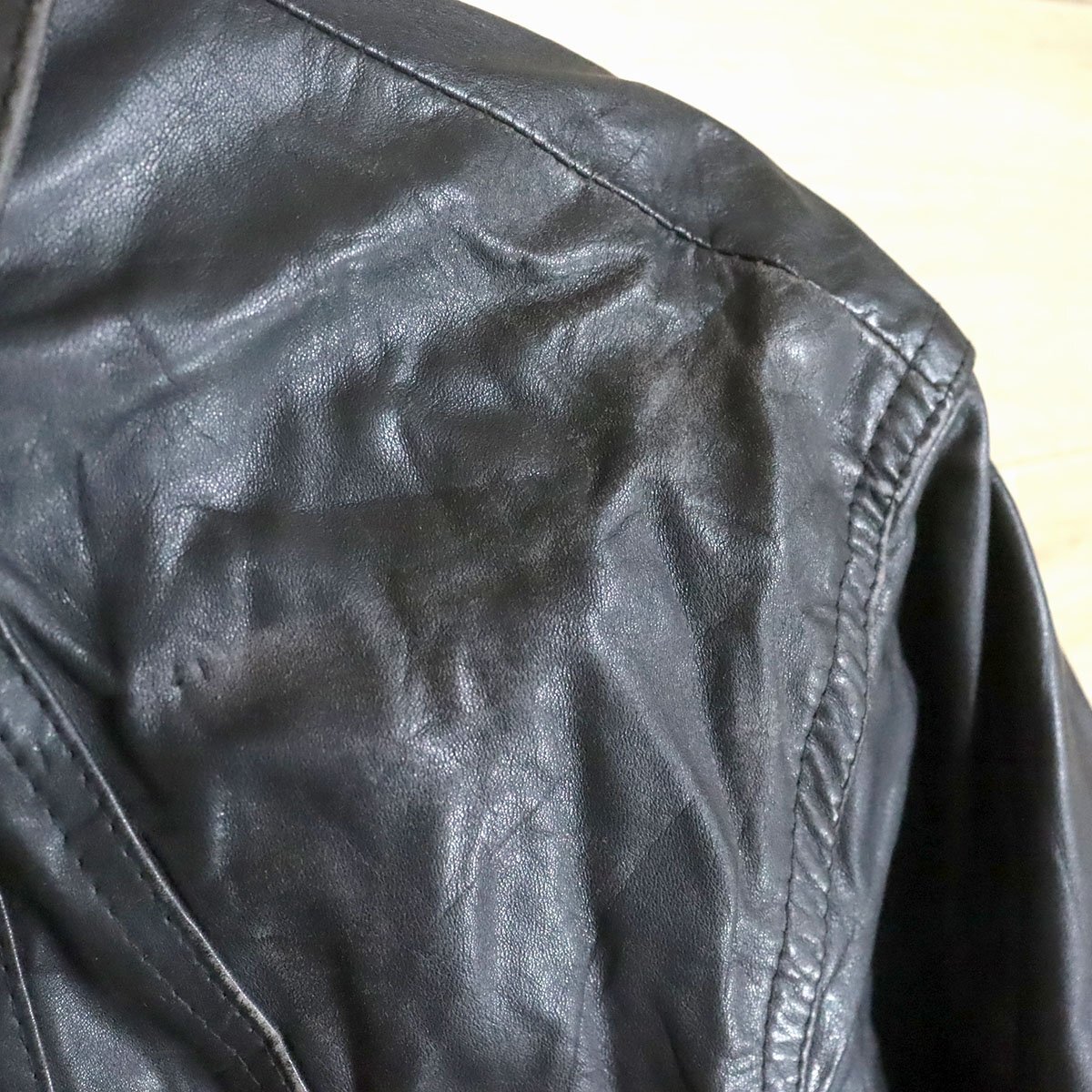 B11T/D10.1-1 LONDONFOG ロンドンフォグ レザージャケット 本革 シングルライダース 皮ジャン 革ジャン M位_画像3