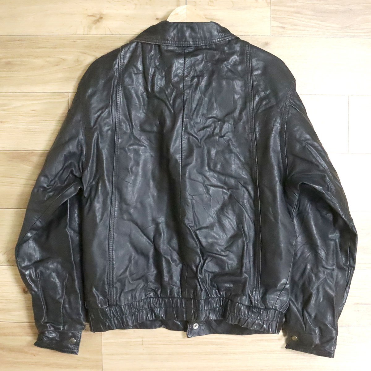 B11T/D10.1-1 LONDONFOG ロンドンフォグ レザージャケット 本革 シングルライダース 皮ジャン 革ジャン M位_画像9