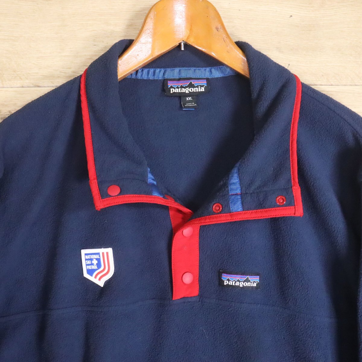 N2K/Y6.11-10 patagonia パタゴニア フリースジャケット スナップT ハーフスナップ プルオーバー ブルゾン アウトドア XXL_画像2