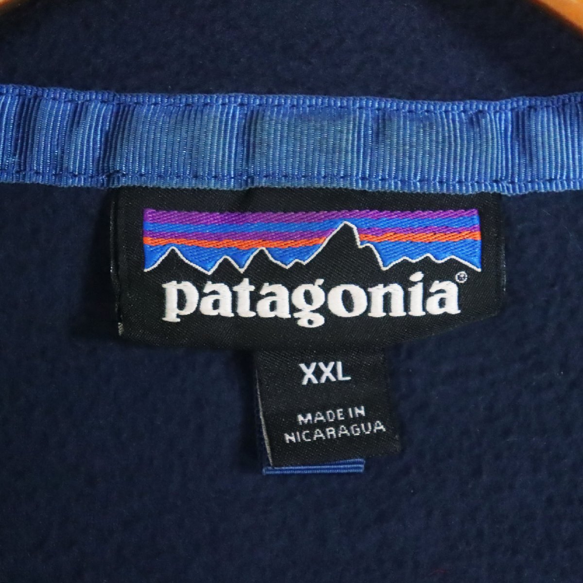 N2K/Y6.11-10 patagonia パタゴニア フリースジャケット スナップT ハーフスナップ プルオーバー ブルゾン アウトドア XXL_画像6