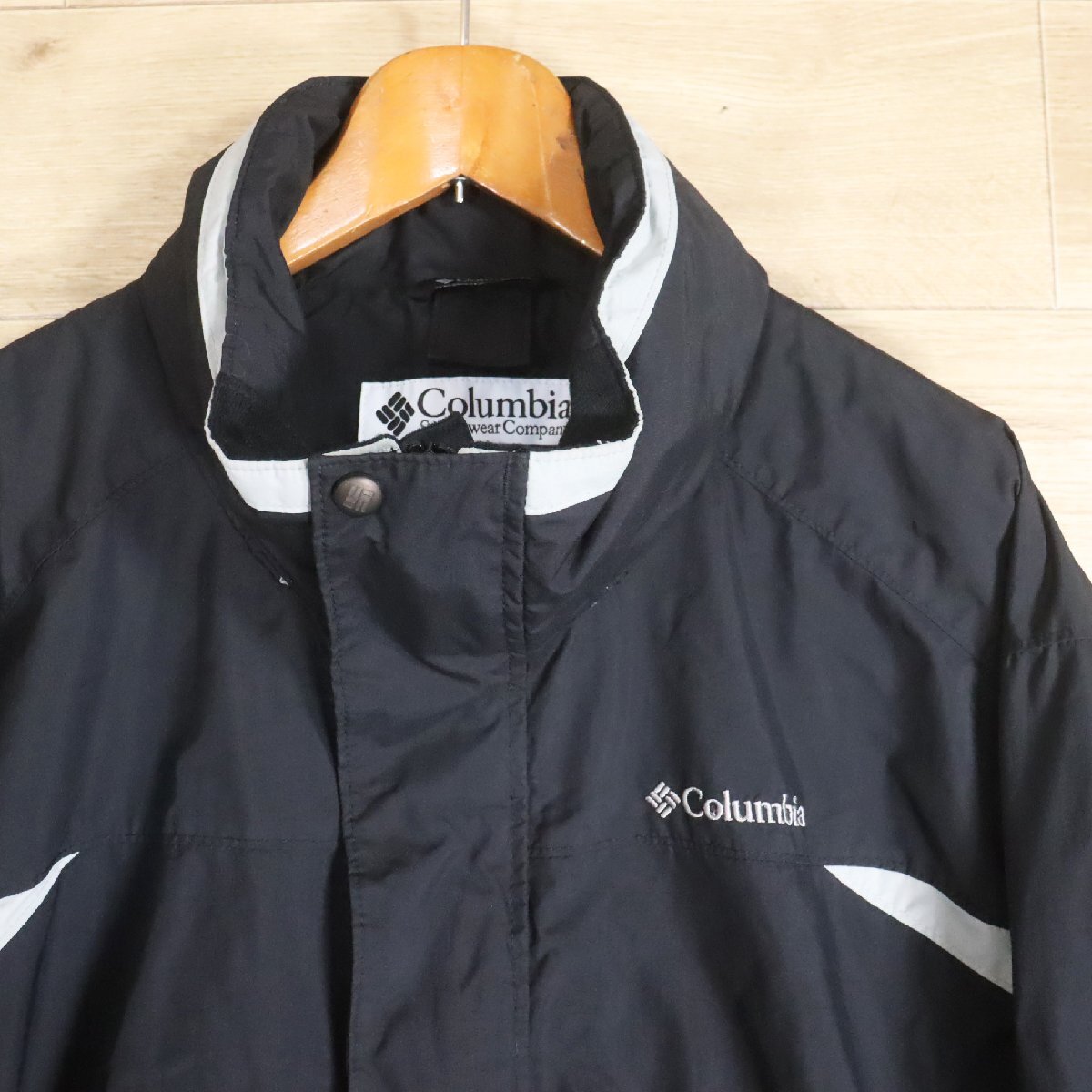 B13O/Y6.12-9　Columbia　コロンビア　ナイロンジャケット　マウンテンパーカー　ダブルジップアップ　ジャンパー　ブルゾン　メンズ　XL_画像2