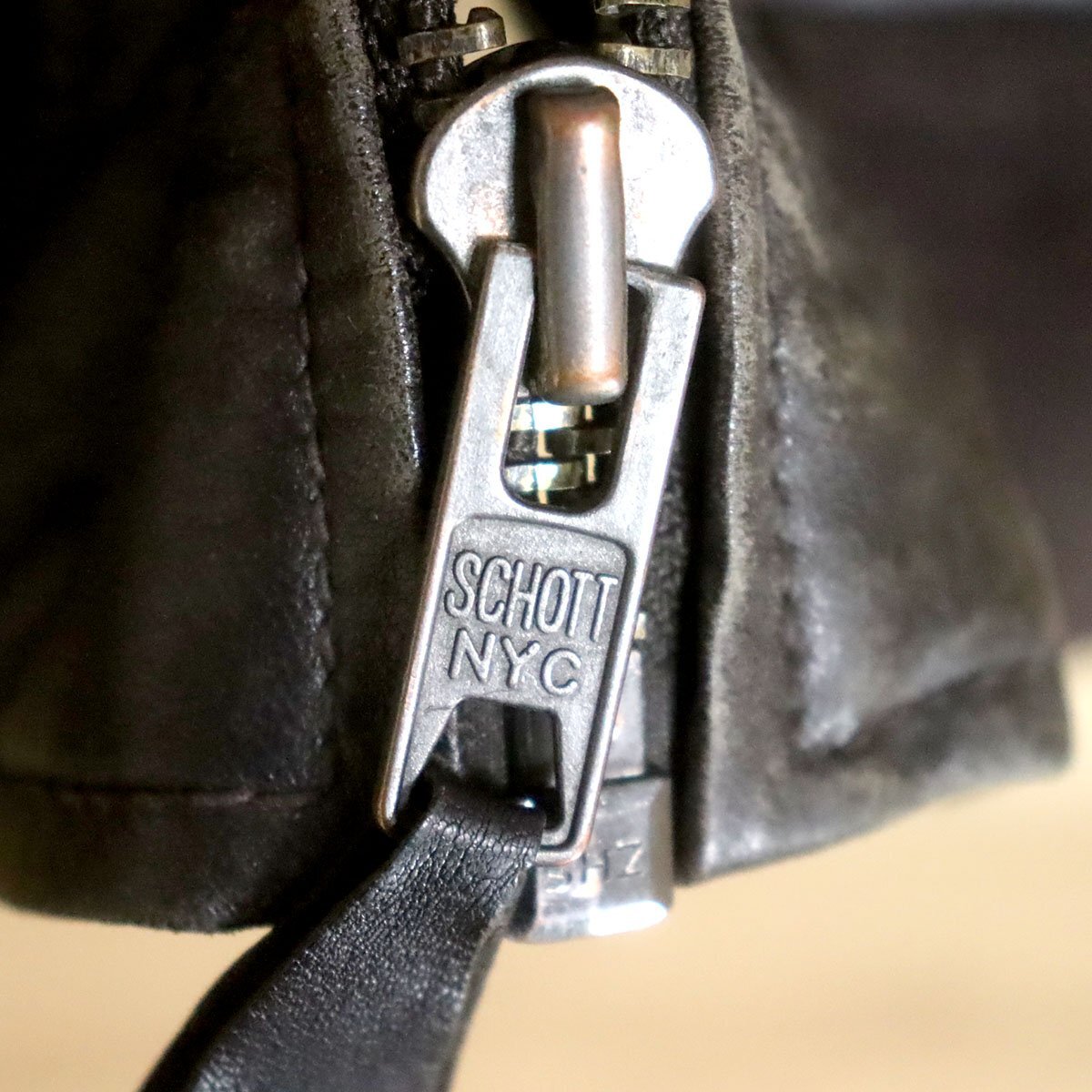 *5D/D10.17-3　Schott　レザージャケット　フライトジャケット　本革　シープスキン　襟ボア着脱可　刺繍　革ジャン　皮ジャン_画像6