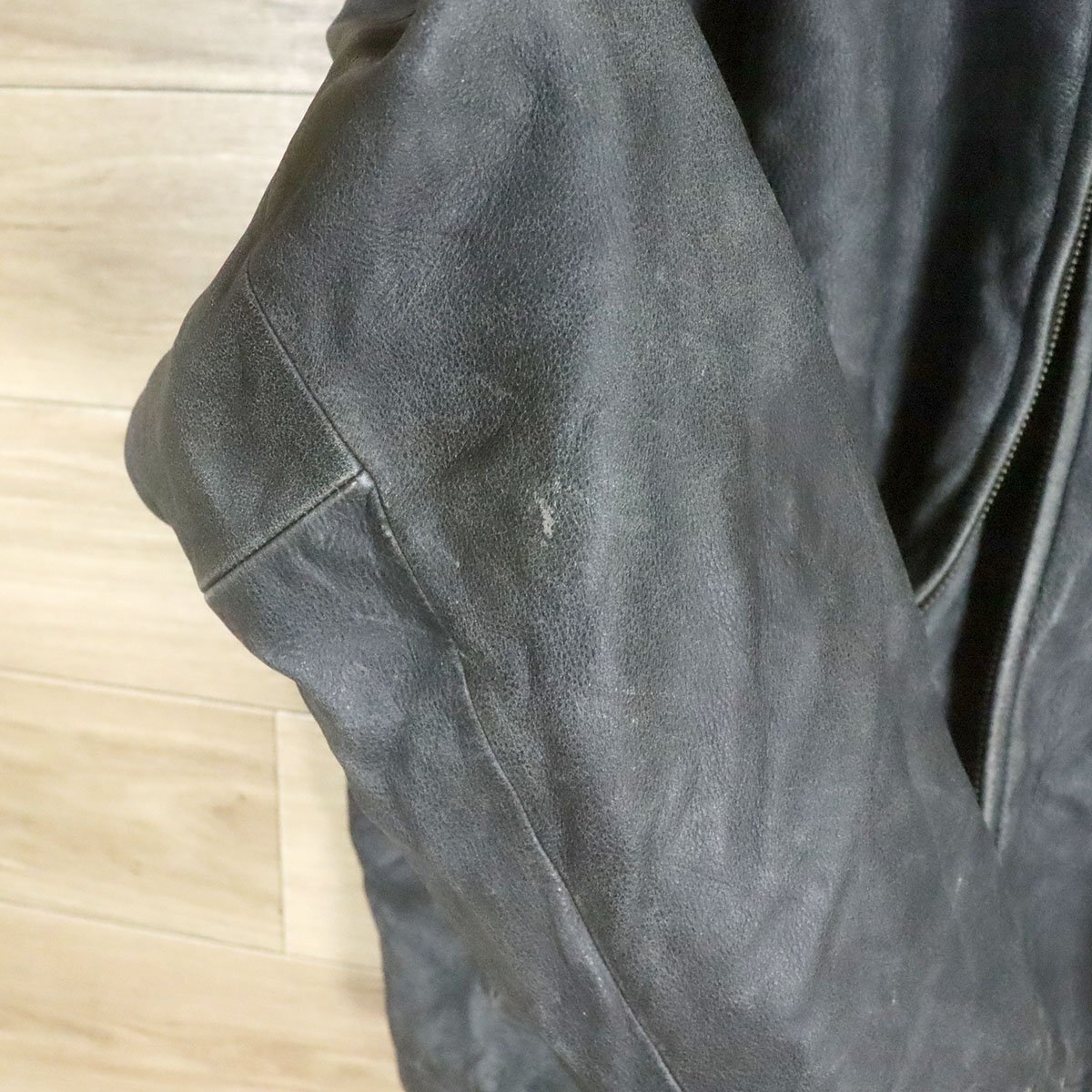 I10T/D9.26-2　アメリカ古着　Eddie Bauer　エディーバウアー　レザージャケット　本革　XXXL　3XL　皮ジャン　革ジャン　バイカー_画像6