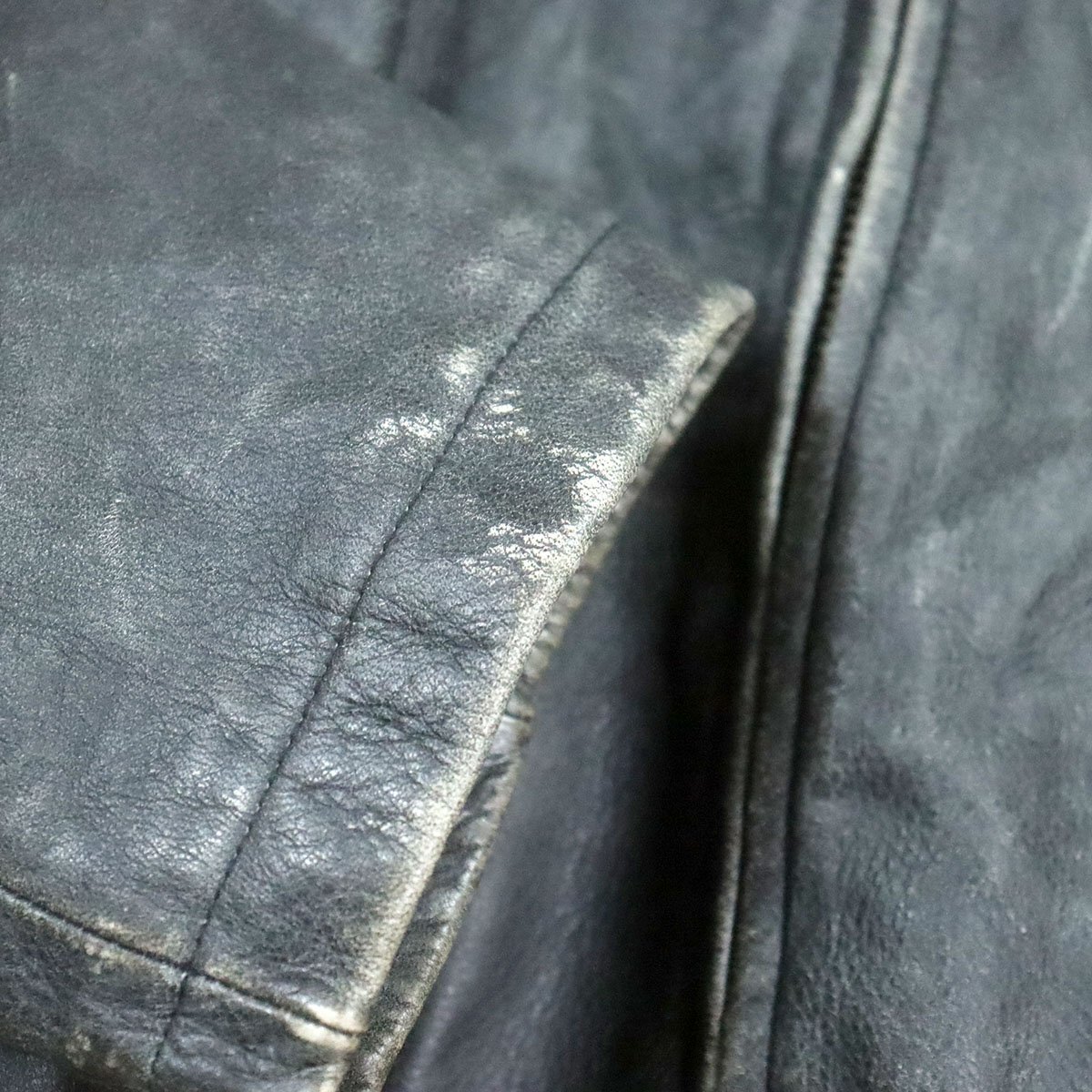 I10T/D9.26-2　アメリカ古着　Eddie Bauer　エディーバウアー　レザージャケット　本革　XXXL　3XL　皮ジャン　革ジャン　バイカー_画像4