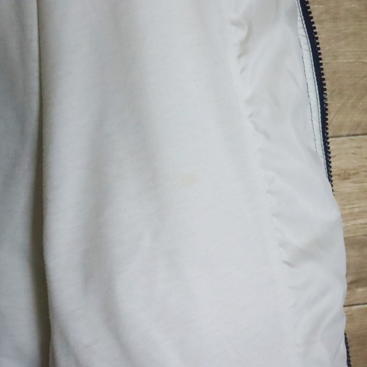 Z1R/R5.8-1　NIKE　ナイキ　ナイロンジャケット　バイカラー　ツートン　ロゴ刺繍　ブルゾン　ウィンドブレーカー　XL　アメリカ古着_画像9