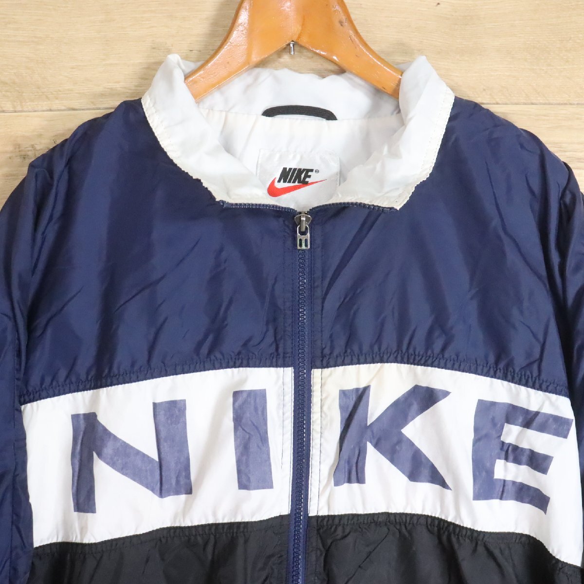 N9K/Y6.9-9　90s～　NIKE　ナイキ　ナイロンジャケット　ナイロンブルゾン　ウインドブレーカー　ジップアップジャケット　ジャンパー　XL_画像2