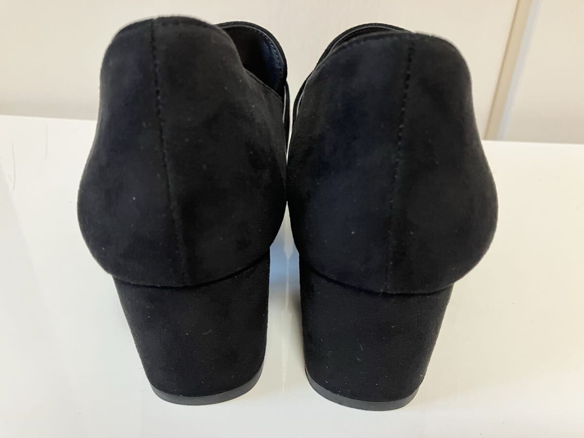  アースミュージックエコロジー オリエンタルトラフィック コラボ スエード 黒 ローファー バックル 靴 36 23cm スエード 太めヒール_画像5