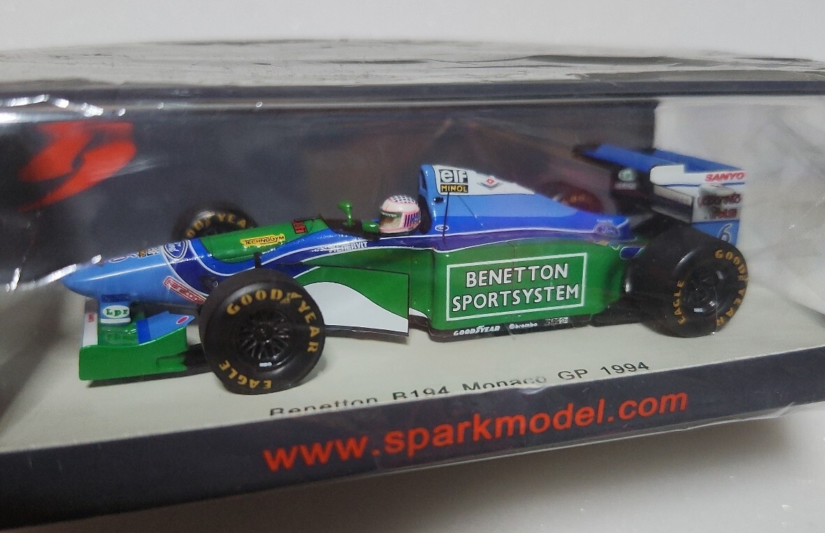 スパーク 1/43 Benetton B194 Monaco GP 1994 J.J.Lehto #6 [S4482]_画像3