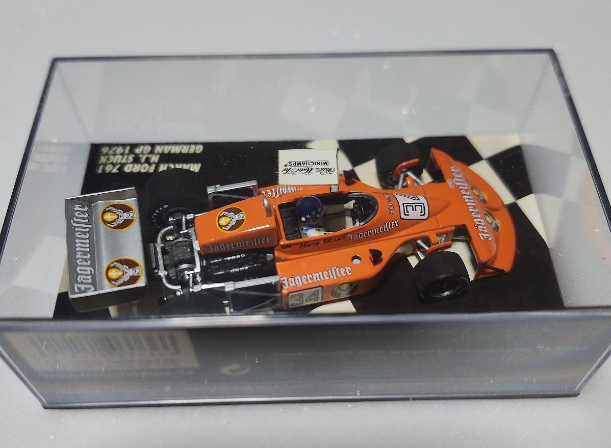 ミニチャンプス 1/43 MARCH FORD 761 H.J.STUCK GERMAN GP 1976 #34(オレンジ) [430760034]　イエーガーマイスター_画像7