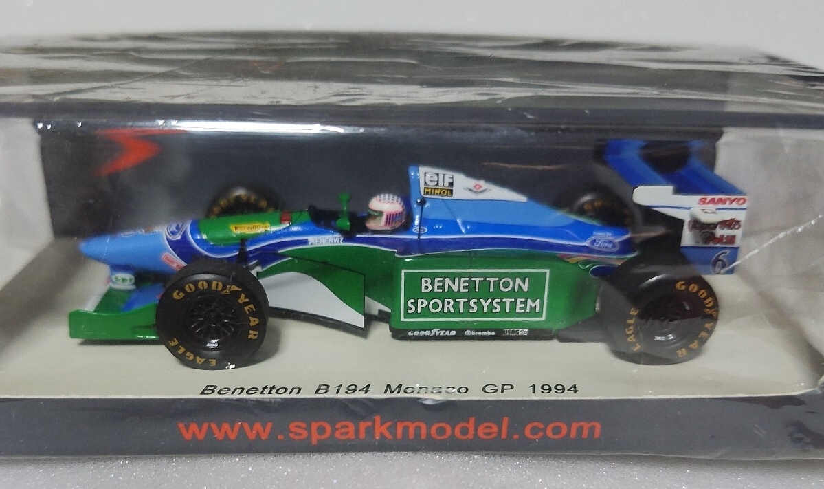 スパーク 1/43 Benetton B194 Monaco GP 1994 J.J.Lehto #6 [S4482]_画像2