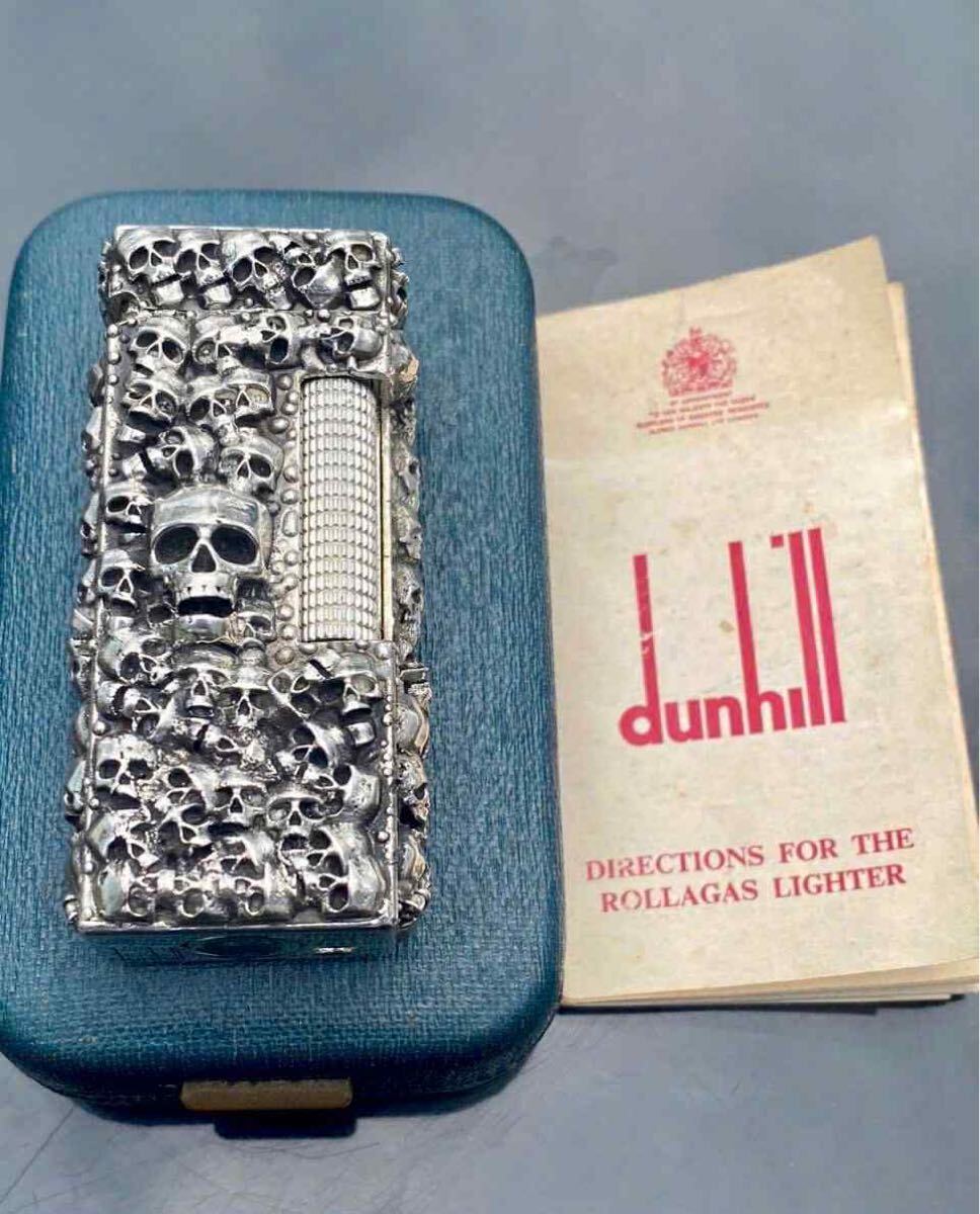 Dunhill ダンヒル ガスライター STERLING 925、スカルデザイン。1970年代に製造されたものです_画像6