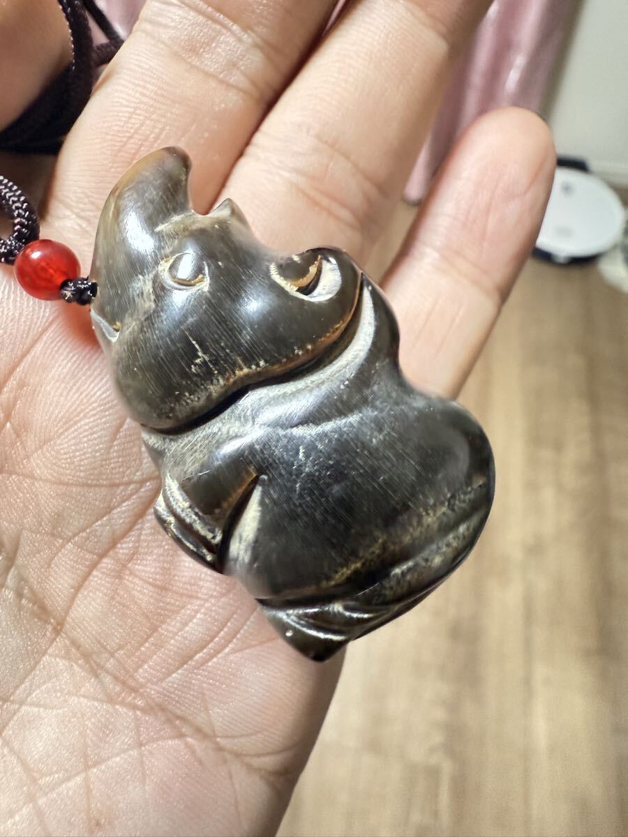 * ограничение 1 шт * высокое качество носорог скульптура корова угол умение резьба по дереву netsuke коллекция бесплатная доставка 