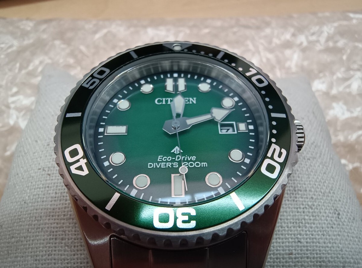 CITIZEN プロマスター MARINEシリーズ BN0269-50W ダイバーズ グリーン 国内正規品 保証書3年 送料込_画像2