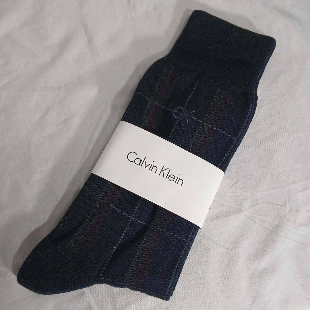 カルバンクライン　 靴下　25～26cm　チェック柄　未使用_画像3