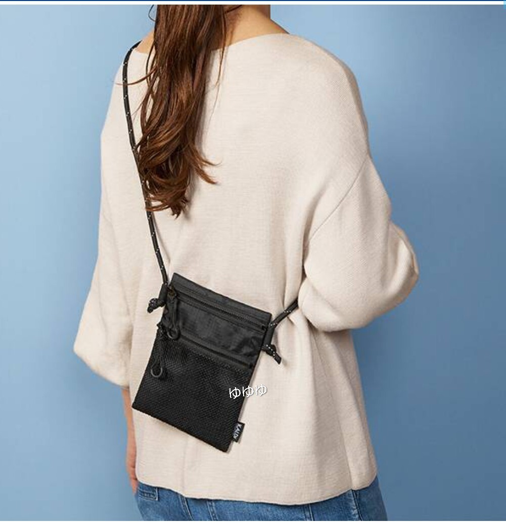 【即決】カルディ りんごバッグ ミニショルダーバッグ 林檎 リンゴ ショルダー バッグ ブラック 黒 KALDI 2025 ショルダーバッグ 2025年_画像3