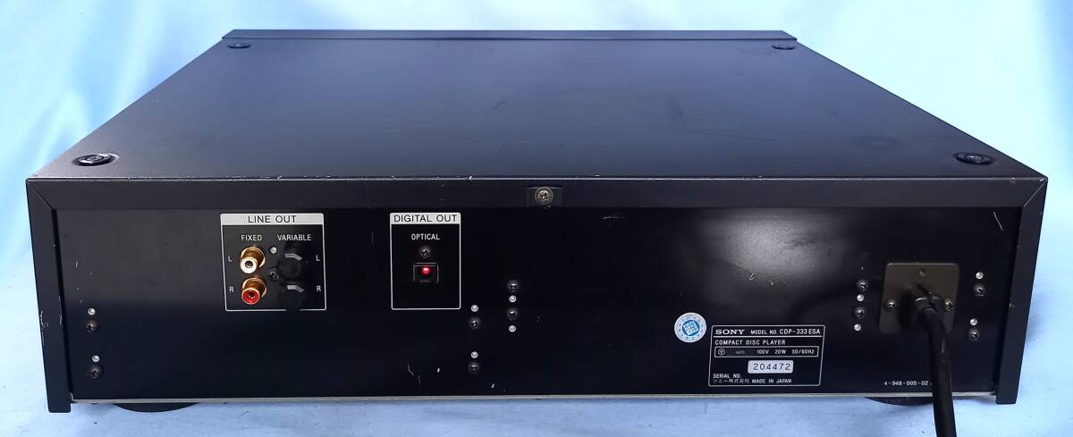 ＳＯＮＹ◆ＣＤＰ－３３３ＥＳＡ　ＣＤプレイヤー◆動作確認済み_画像4