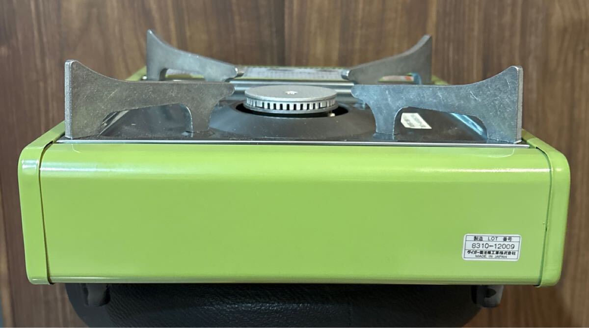 希少 未使用 当時物 【 タイガー カセットコンロ パワフル CKA-1200 グリーン 箱取説付き 1983年製 】 アンティーク レトロ 廃版品 レア_画像5