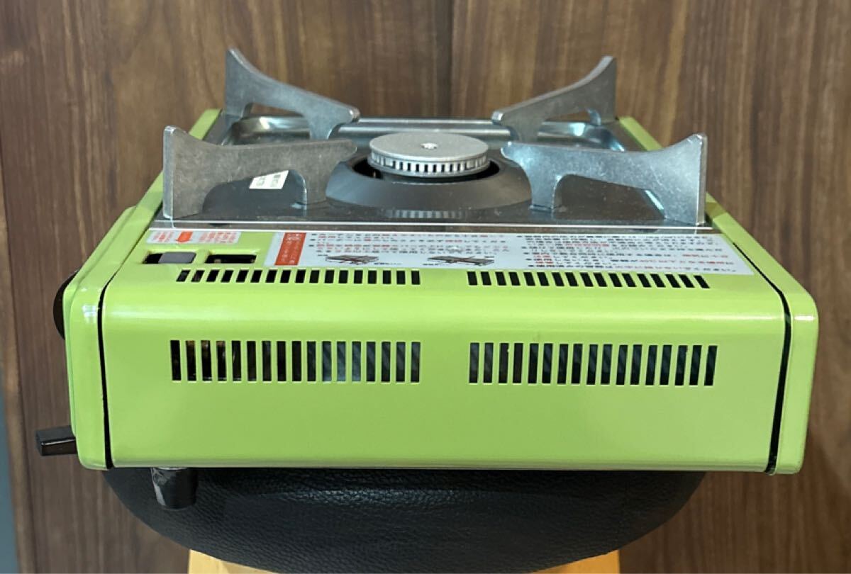 希少 未使用 当時物 【 タイガー カセットコンロ パワフル CKA-1200 グリーン 箱取説付き 1983年製 】 アンティーク レトロ 廃版品 レア_画像7