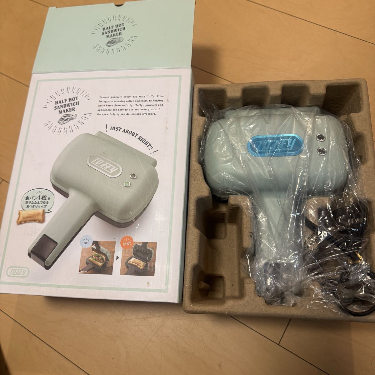 LADONNA◆ホットサンドメーカー Toffy K-HS3 トフィー ハーフホットサンド　ペールアクア_画像3