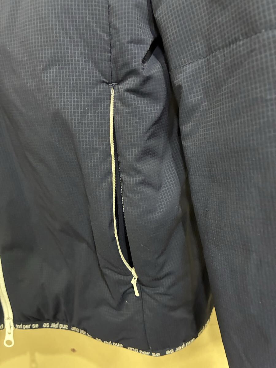 ジャケット ゴルフウェア アウター 紺色 中古 アンパスィー AND PER SE ブルゾン メンズ Lサイズ AMF1101G3 アンパスィ ストレッチ_画像6