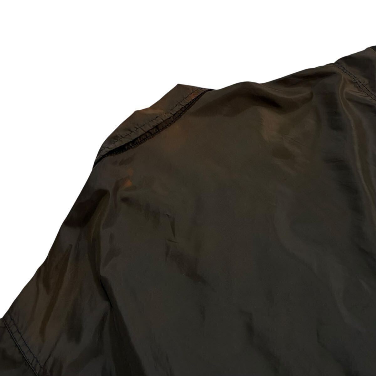 60s♪USA製 Russell Sonthern ナイロン コーチジャケット M こげ茶 ビンテージ ビッグサイズ 星 スター チェーンステッチ パッチワッペン_画像9
