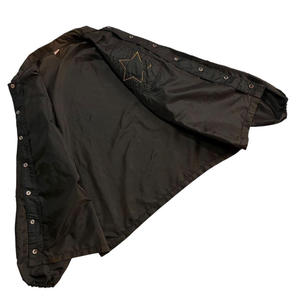 60s♪USA製 Russell Sonthern ナイロン コーチジャケット M こげ茶 ビンテージ ビッグサイズ 星 スター チェーンステッチ パッチワッペン_画像10