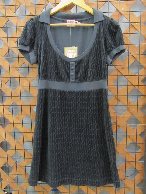 〇1263〇ジューシークチュール JUICY COUTURE ワンピース ブラック S表記 未使用 タグ付き_画像1