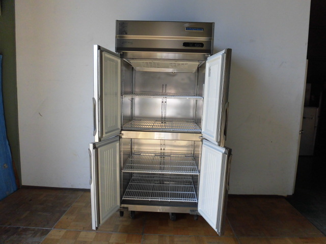  б/у кухня для бизнеса Fukushima канава Ray север .4 поверхность морозилка KARD-094FM( модифицировано ) 782L центральная стойка отсутствует 100V W900×D800×H1950mm магазин 2018 год 