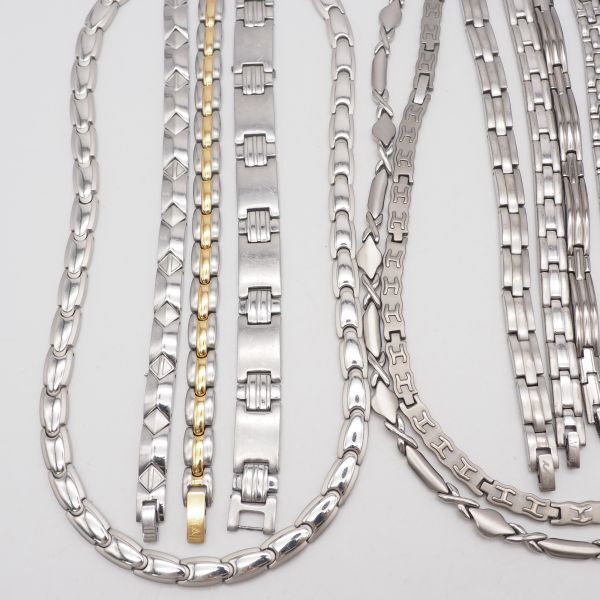 (GT1101) 1円 大量セット 磁器 ゲルマニウム チタン 等 ネックレス ブレスレット 指輪 アクセサリー まとめて_画像5