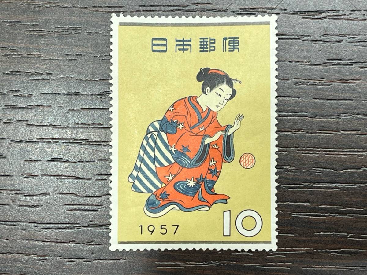 #1466 切手趣味週間 まとめ 5枚 1955-1959 喜多川歌麿/東洲斎写楽/鈴木春信/鳥居清長/鳥分斎栄之 浮世絵 日本郵便 コレクション 現状品_画像5