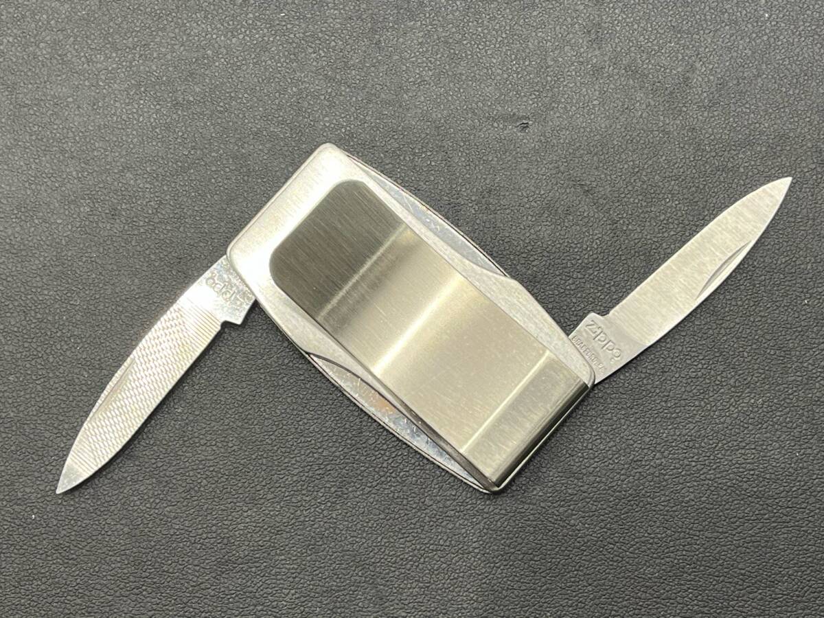 #1789 ZIPPO MONEY CLIP KNIFE マネークリップ(ナイフ・ヤスリ付き) GRUMMAN MISAWA,JAPAN SEPT.1983 ケース付き 現状品_画像8