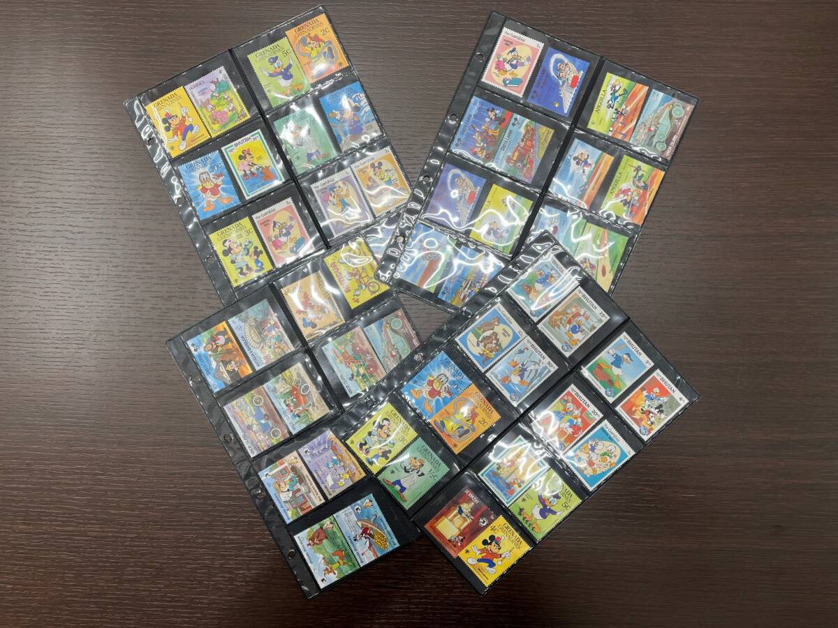 #1926 海外切手 ディズニー切手 まとめ 128枚 消印なし ディズニーデザイン コレクション 現状品_画像1
