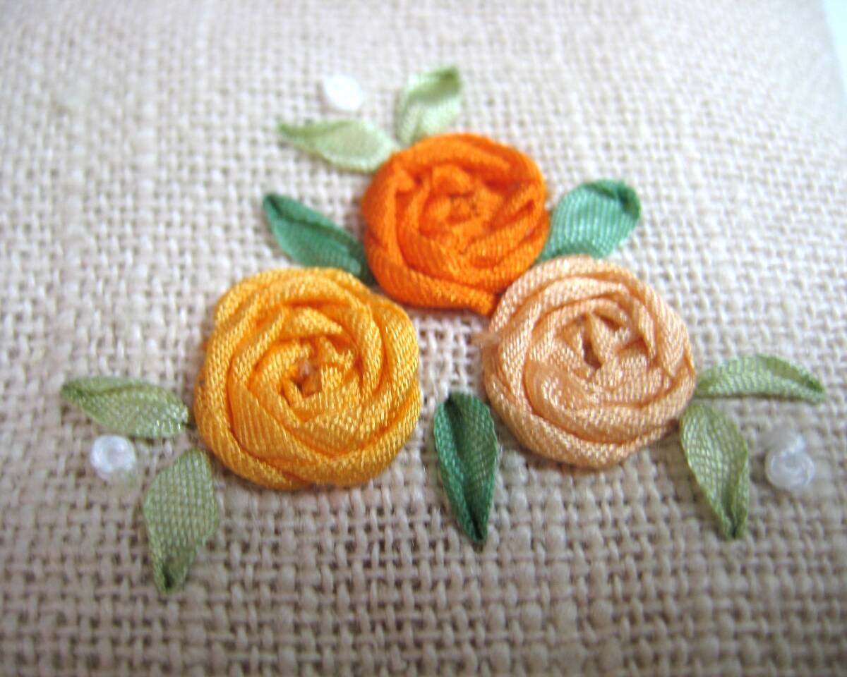 ★ハンドメイド★シルクリボン手刺繍のメガネケース★サングラス★リーディンググラス★_画像8