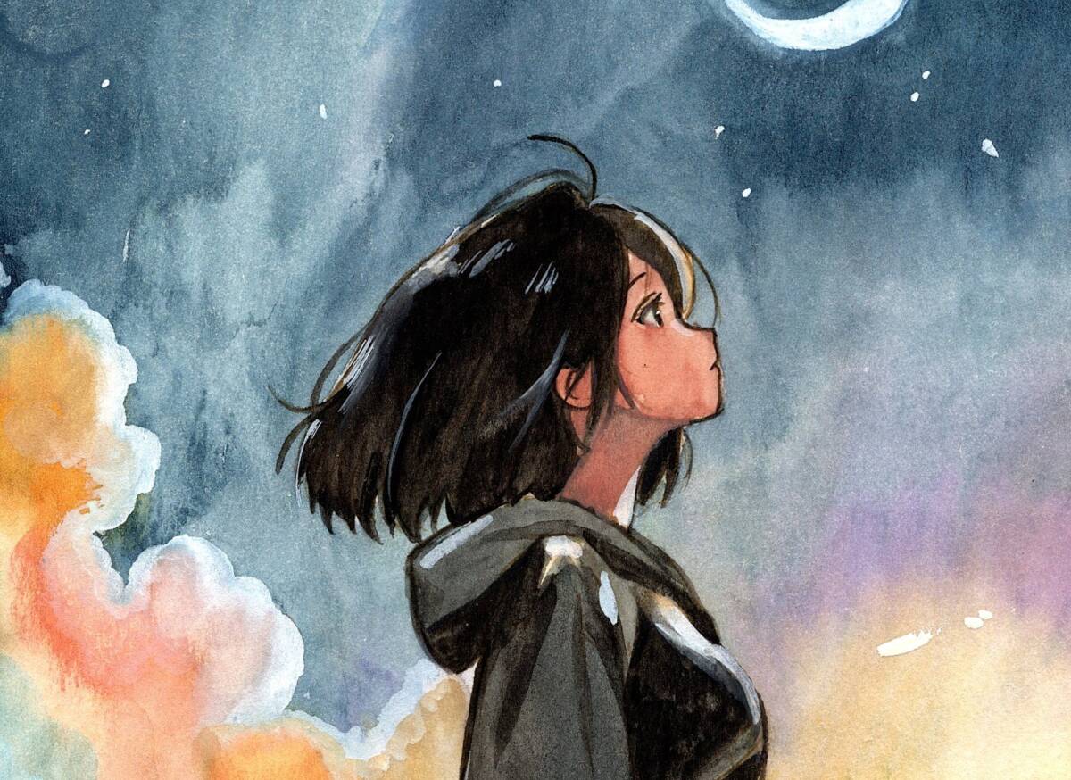 [ ручные иллюстрации ]oli Cara девочка цвет произведение акварель бумага акварельная живопись интерьер исходная картина аналог симпатичный A4 ручные иллюстрации C98