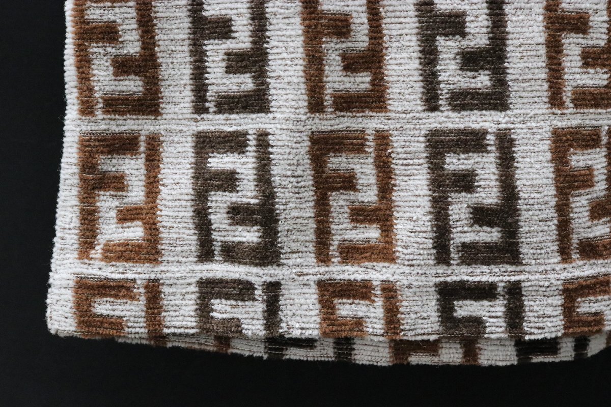 [ б/у прекрасный товар ]FENDI Fendi рубашка с коротким рукавом cut and sewn пирог ru ткань Zucca рисунок общий рисунок размер 42 Brown серый чай пепел хлопок [..]