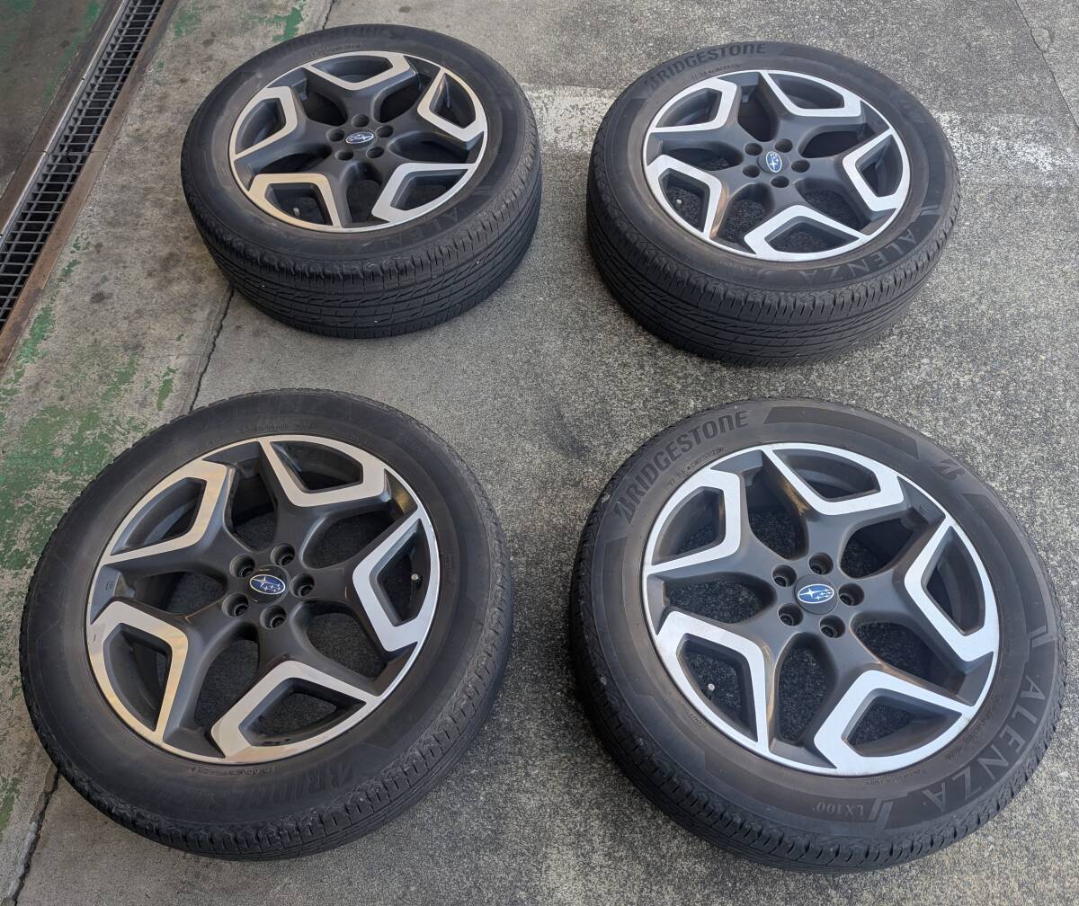 スバル XV GT系 純正18インチアルミホイール＋ブリヂストン アレンザLX100タイヤ4本セット_画像1