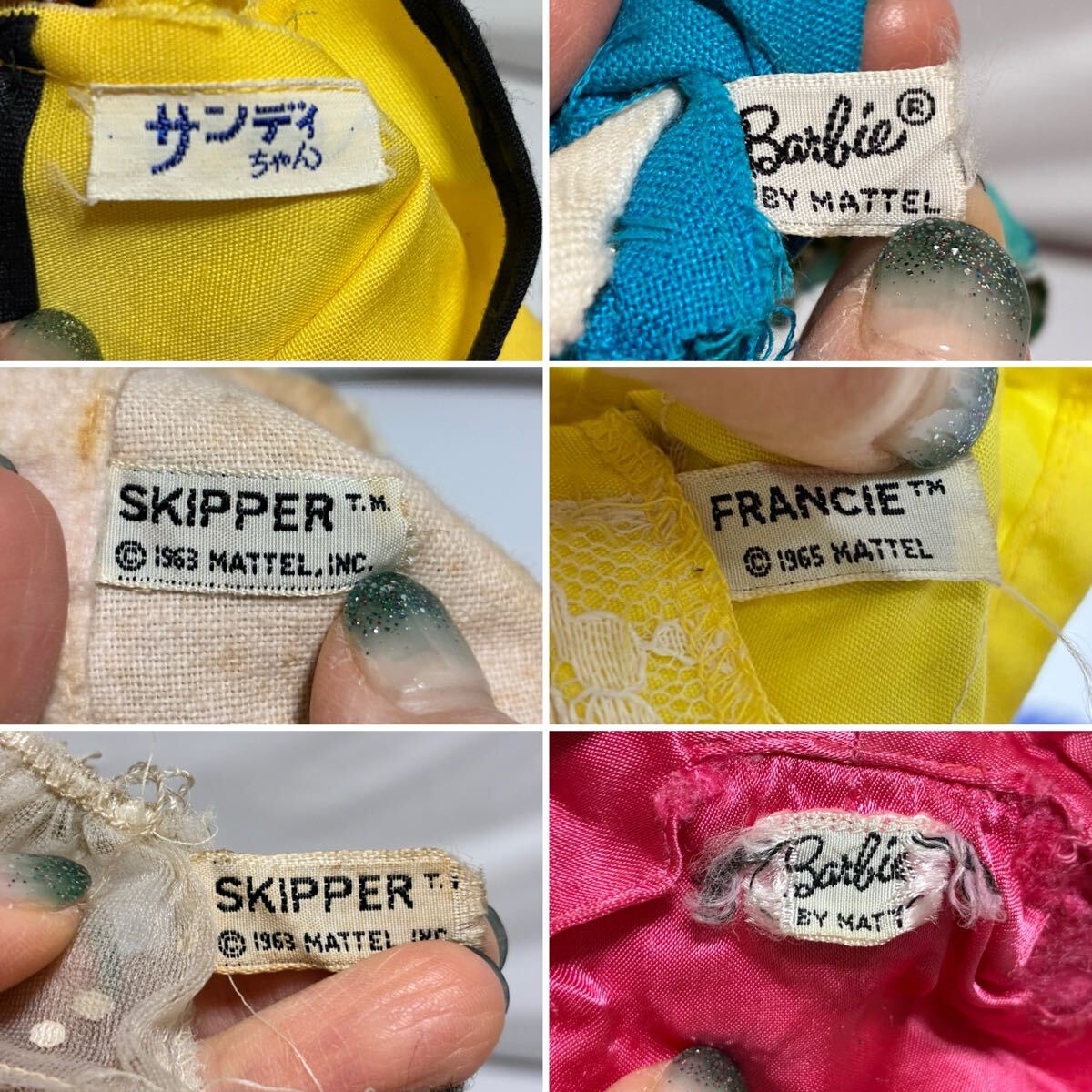 R301 当時物 MATTEL マテル バービー Barbie フランシー FRANCIE 1965年 SKIPPER サンディちゃん ドールケース付 旧タカラ 抱っこちゃん_画像9