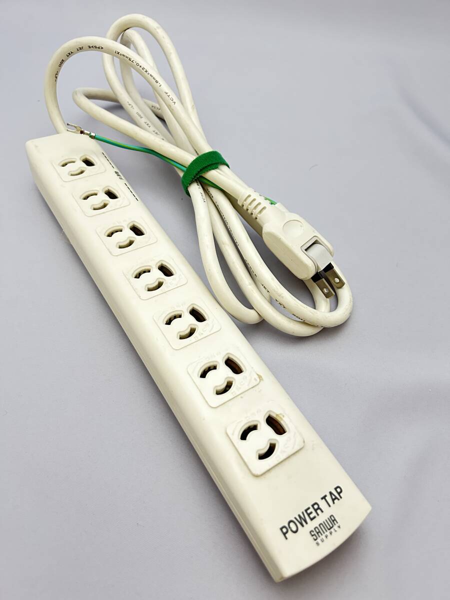 ④ 電源タップ 7個口 2m POWER TAP サンワサプライ マグネット付き タップ タップスイッチ 延長コード OAタップ_画像1