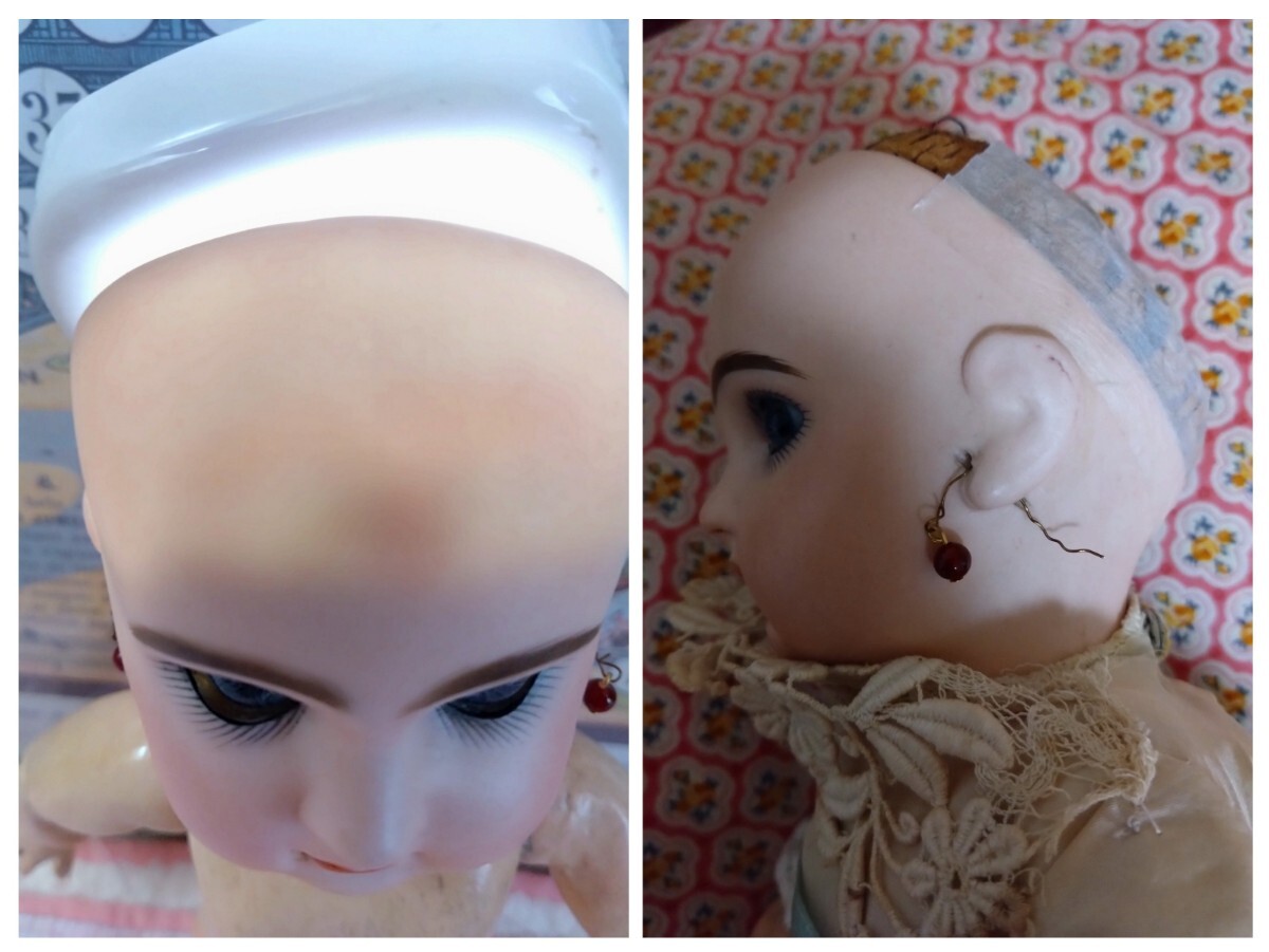 ♪小さな可愛いテートジュモー 4号 TETE JUMEAU♪アンティークドール ビスクドール 大きなゴーチェやエデンべべのお持たせにも ジュモー_画像9