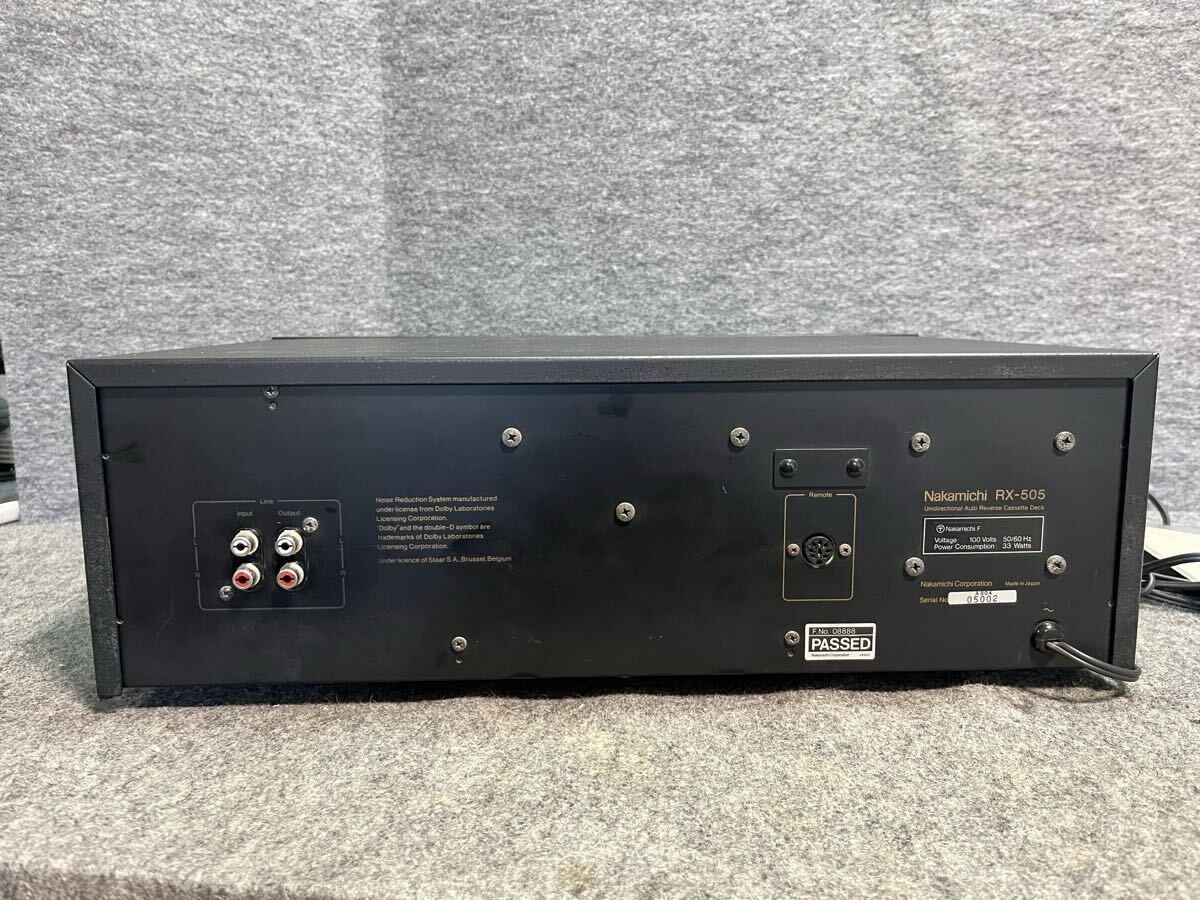 【中古】Nakamichi RX-505 カセットデッキ 取扱説明書付き_画像2