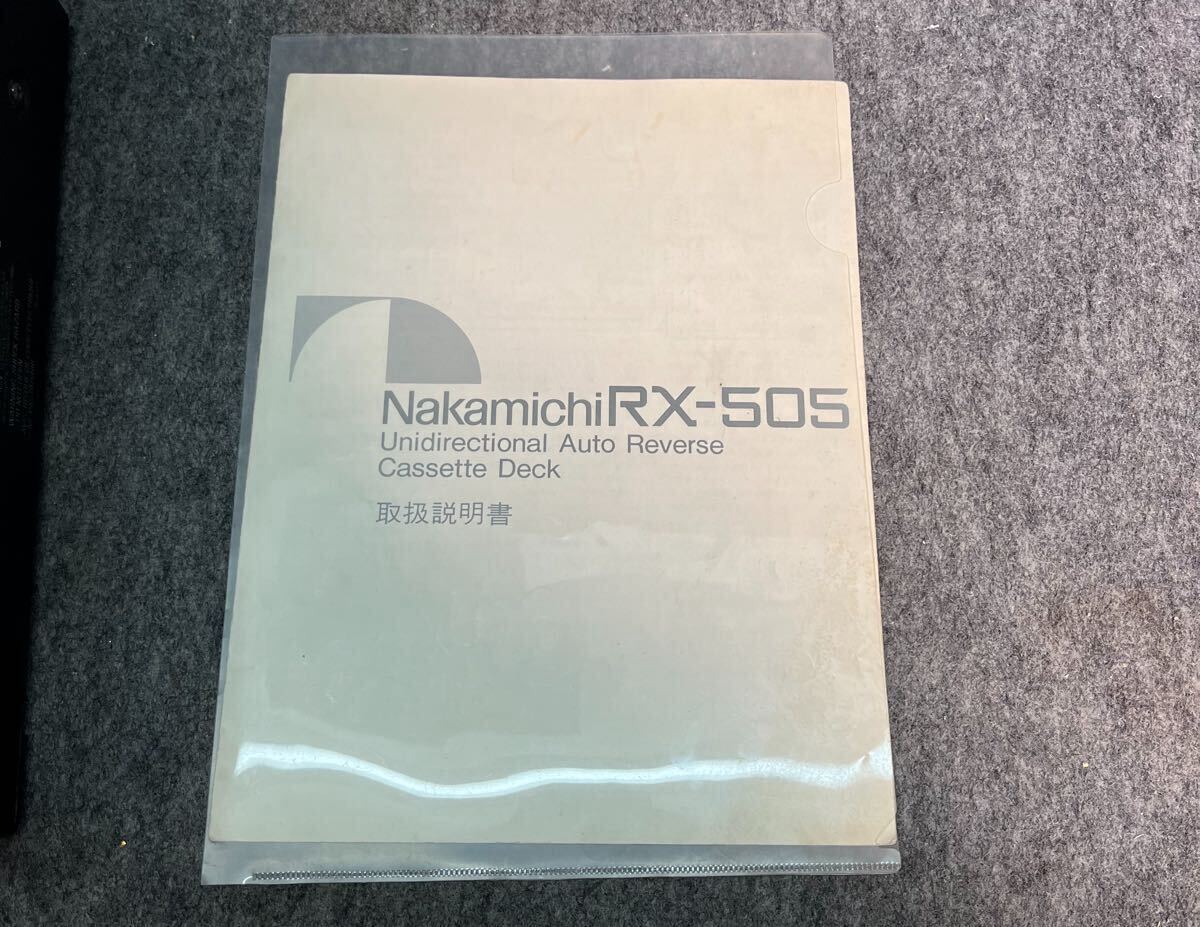 【中古】Nakamichi RX-505 カセットデッキ 取扱説明書付き_画像6