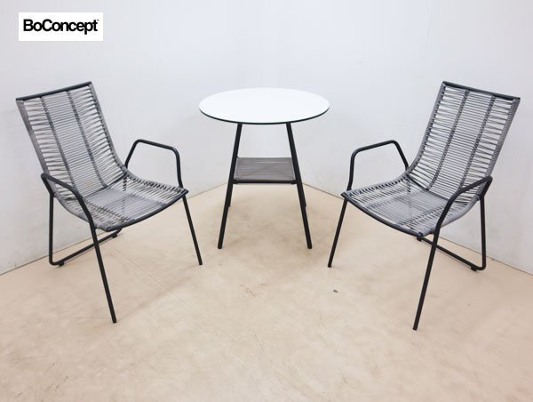 * выставленный товар * BoConceptbo- концепция ELBA L ba arm стул / lounge стул & боковой стол все погода type мебель 3 позиций комплект 18 десять тысяч 