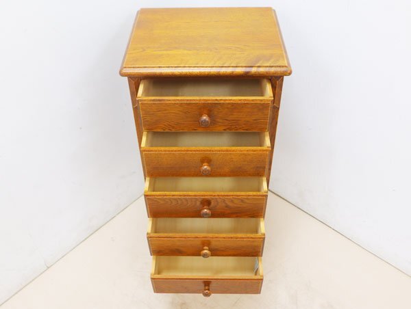 ◆三越 ブルージュ◆ 三越家具 高級家具 Brugge 5段チェスト 収納/電話台 10万_画像5