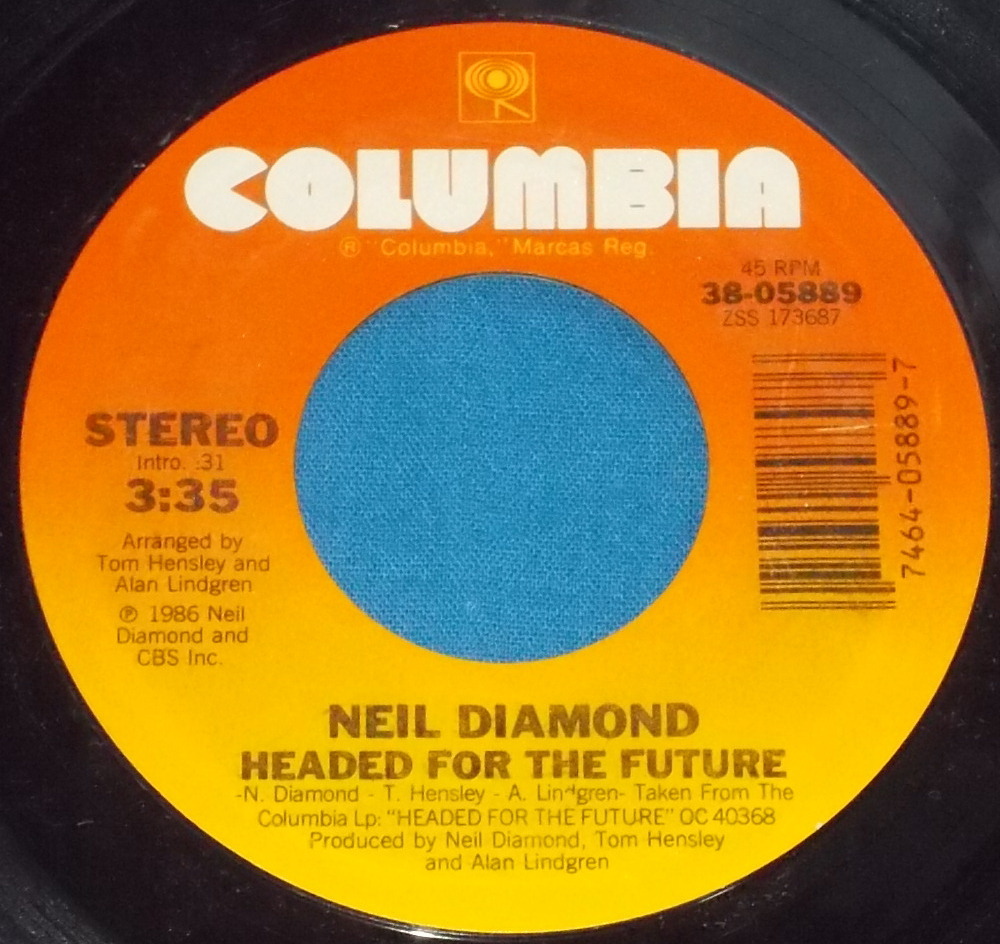 ☆7inch EP★US盤●NEIL DIAMOND/ニール・ダイアモンド「Headed For The Future/フォー・ザ・フューチャー」80s名曲!●_画像2