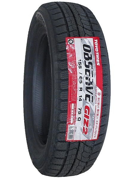 155/65R14 2本セット 2023年製 新品スタッドレスタイヤ TOYO TIRES OBSERVE GIZ2 送料無料 トーヨー オブザーブ 155/65/14_画像3
