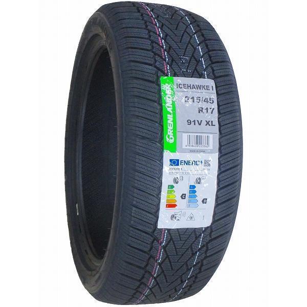 215/45R17 4本セット 2025年製 新品スタッドレスタイヤ GRENLANDER ICEHAWKE 1 送料無料 215/45/17_画像3